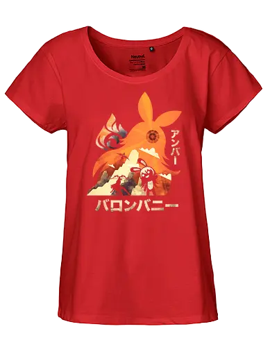 Amber - impact, fire, bunny, gaming, amber - Fairtrade Girl Shirt
