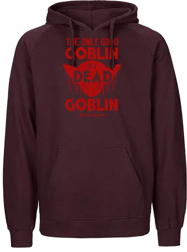 The Dead Goblin - goblin, slayer, lettering, anime, manga - Fairtrade Hoodie