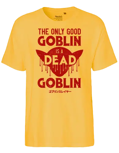 The Dead Goblin - goblin, slayer, lettering, anime, manga - Fairtrade T-Shirt