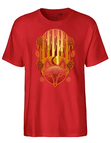 Graffiti Forest - forest, fox, fuchs, wald - Fairtrade T-Shirt