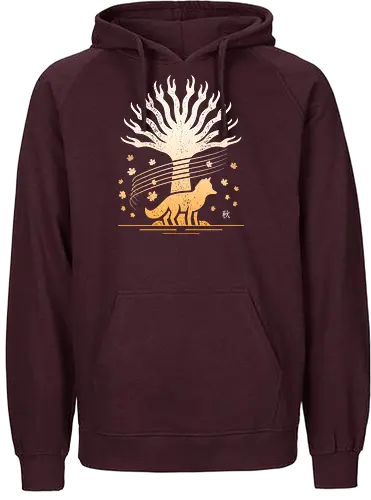 Autumn Wind - fox, fuchs, forest, autumn - Fairtrade Hoodie