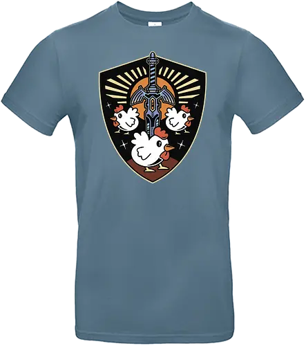 Cuccos Crest Remix - chicken, Hero of Time, sword, schwert, gaming - Standard T-Shirt