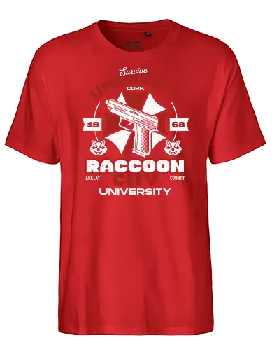Survive Raccoon University - Resident, evil, gaming, umbrella - Fairtrade T-Shirt