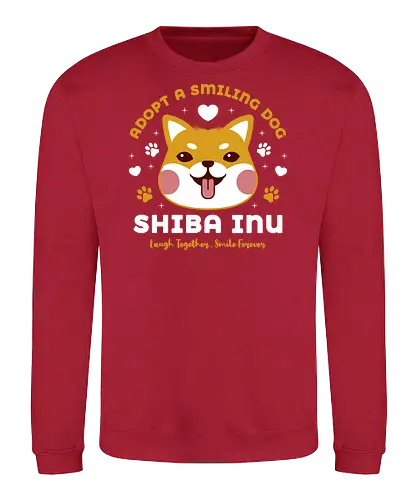 Adopt A Smiling Shiba Inu - shiba, dog - Sweatshirt