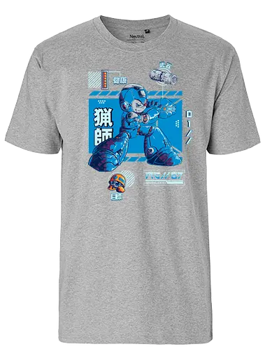 Artificial Hunter 01 - mega, man, gaming, retrogames - Fairtrade T-Shirt