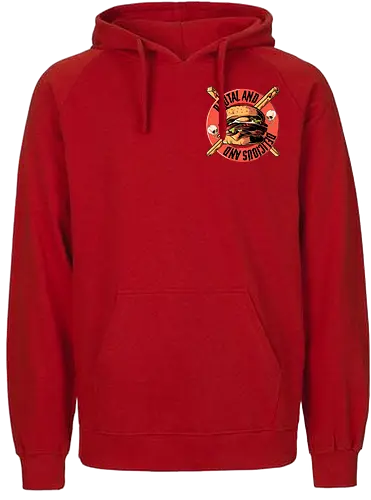 Burger - Brutal and Delicious - burger, pocket, skull, schädel - Fairtrade Hoodie