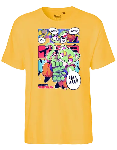 Ka-meow-ha-meow-ha!! - cat, katze, anime, manga, saiyajin, Kame - Fairtrade T-Shirt