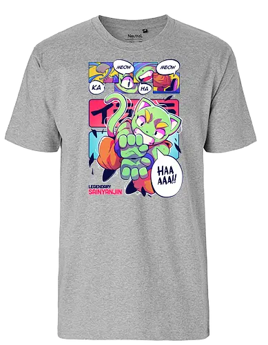 Ka-meow-ha-meow-ha!! - cat, katze, anime, manga, saiyajin, Kame - Fairtrade T-Shirt