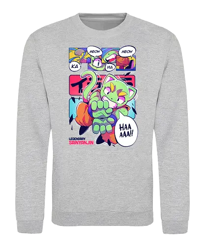 Ka-meow-ha-meow-ha!! - cat, katze, anime, manga, saiyajin, Kame - Sweatshirt