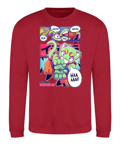 Ka-meow-ha-meow-ha!! - cat, katze, anime, manga, saiyajin, Kame - Sweatshirt
