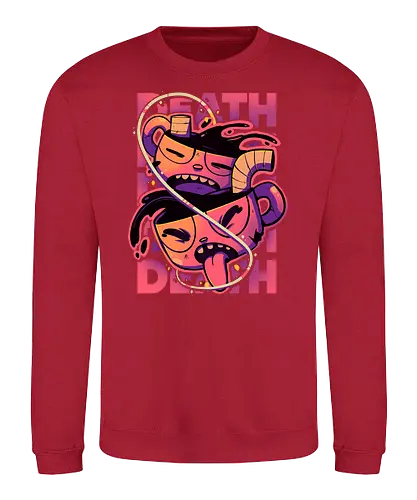 CupDEATH - cup, tod, gaming, cuphead, death - Sweatshirt