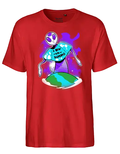 I BLV - alien, human, mensch, I believe, außerirdisch - Fairtrade T-Shirt