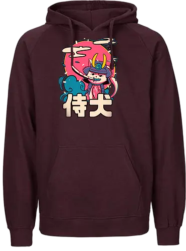 Inu-San - cat, katze, samurai, japan - Fairtrade Hoodie