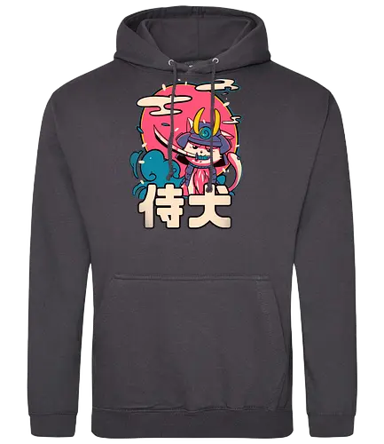 Inu-San - cat, katze, samurai, japan - Standard Hoodie