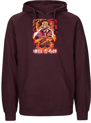 Fire!!! - demon, slayer, Rengoku, fire - Fairtrade Hoodie