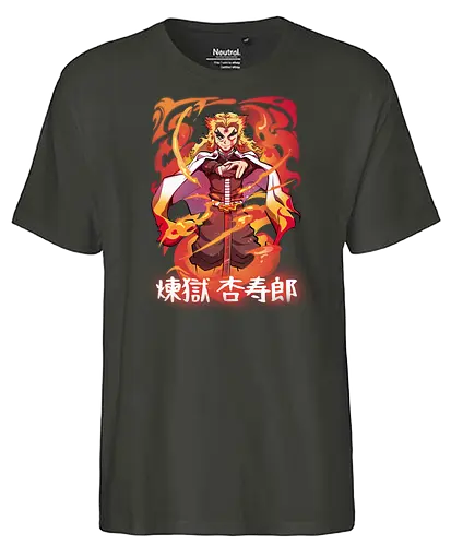 Fire!!! - demon, slayer, Rengoku, fire - Fairtrade T-Shirt