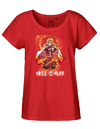 Fire!!! - demon, slayer, Rengoku, fire - Fairtrade Girl Shirt