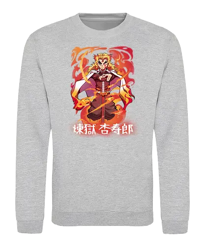 Fire!!! - demon, slayer, Rengoku, fire - Sweatshirt