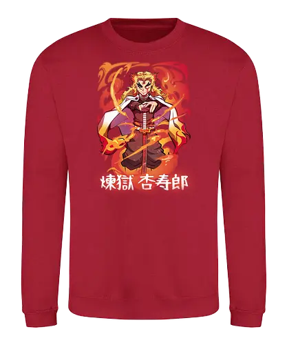 Fire!!! - demon, slayer, Rengoku, fire - Sweatshirt