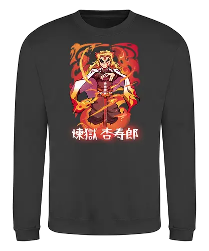 Fire!!! - demon, slayer, Rengoku, fire - Sweatshirt