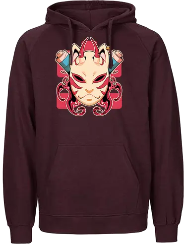 Fire Spirit - fire, feuer, maske, kitsune, fox, fuchs - Fairtrade Hoodie