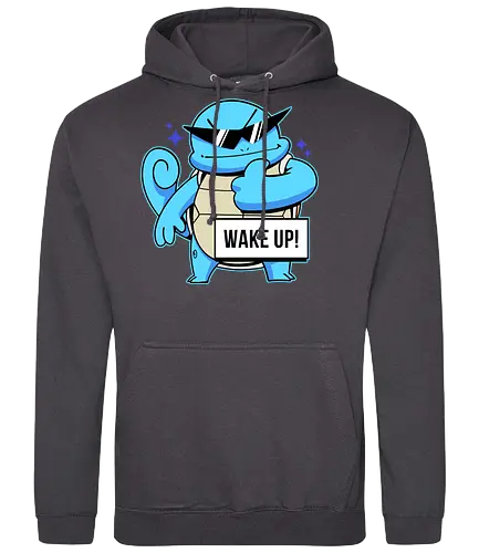 WAKE UP! - turtle, pocket, monster, cool, water - Standard Hoodie