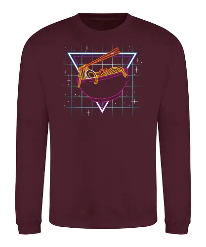 Neon Ramen - ramen, neon, 80s, japan - Sweatshirt