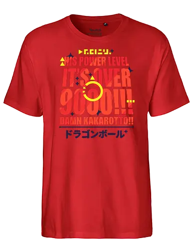 IT'S OVER 9000!!! - dragon, ball, power, over 9000, anime, manga - Fairtrade T-Shirt