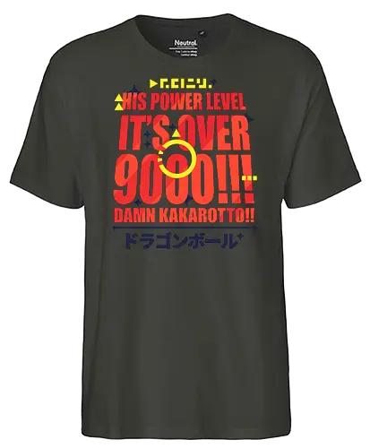 IT'S OVER 9000!!! - dragon, ball, power, over 9000, anime, manga - Fairtrade T-Shirt