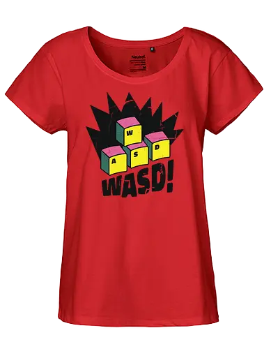 WASD! - wasd, gaming, gamer - Fairtrade Girl Shirt