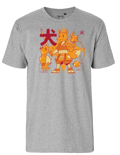 Sword-Wielding Dog, Fireball Shooter! - fantasy, rpg, dog, cute - Fairtrade T-Shirt