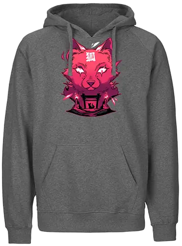 Spiritual fox - fox, kitsune, spirit, japan - Fairtrade Hoodie