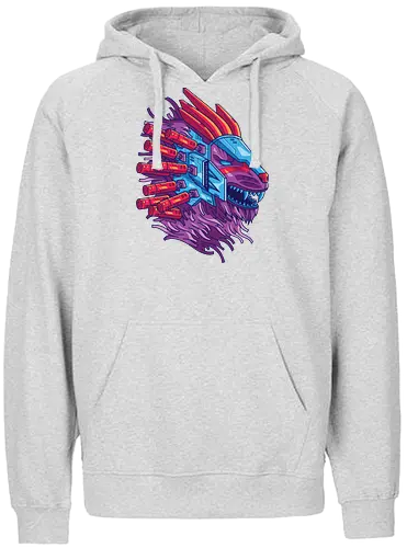 Cyber Lion - anime, manga, cartoon, animal, cyberpunk, machine - Fairtrade Hoodie