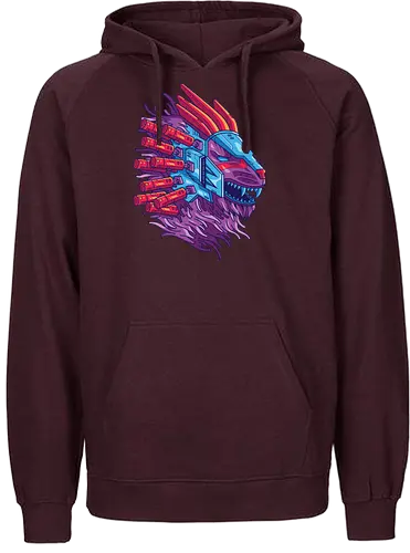Cyber Lion - anime, manga, cartoon, animal, cyberpunk, machine - Fairtrade Hoodie