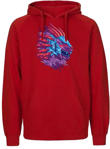 Cyber Lion - anime, manga, cartoon, animal, cyberpunk, machine - Fairtrade Hoodie