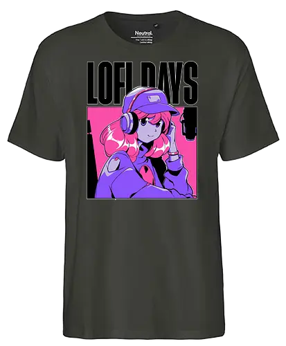 Lofi Days - music, lo-fi, lofi - Fairtrade T-Shirt