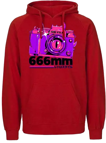 ONI CAM - camera, photography, oni, demon, 666 - Fairtrade Hoodie