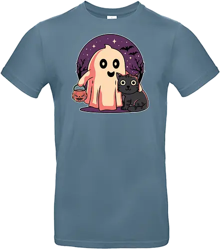 Halloween Friends - cat, katze, ghost, geist, cute - Standard T-Shirt