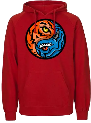 Yin Yang Dragons - drawing - Fairtrade Hoodie