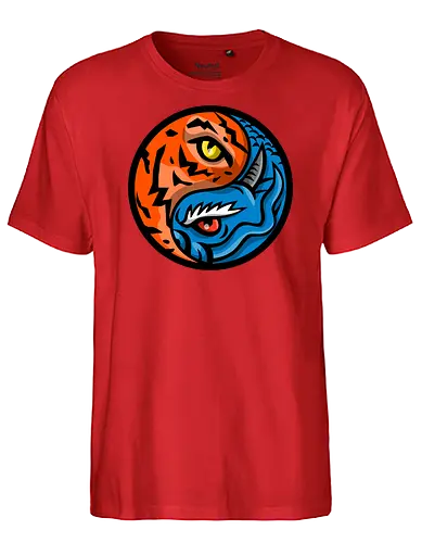 Yin Yang Dragons - drawing - Fairtrade T-Shirt