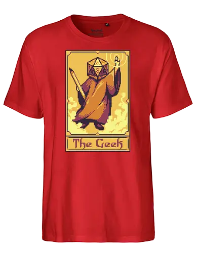 The Geek - geek, dice, rpg, pen and paper, tarot - Fairtrade T-Shirt