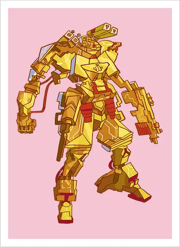 Golden Mecha Warrior