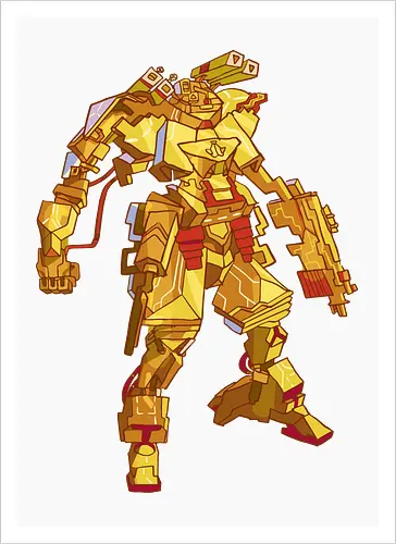 Golden Mecha Warrior