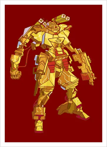Golden Mecha Warrior
