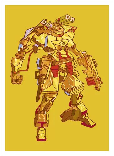 Golden Mecha Warrior