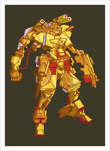 Golden Mecha Warrior