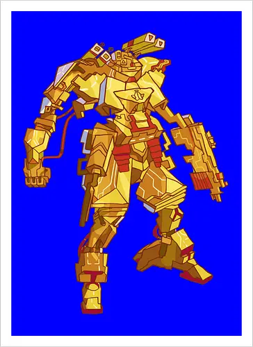 Golden Mecha Warrior