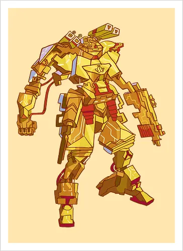 Golden Mecha Warrior