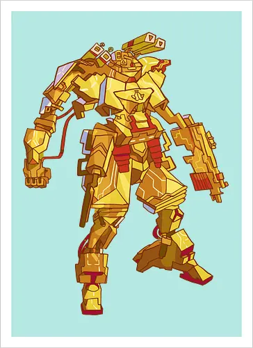 Golden Mecha Warrior