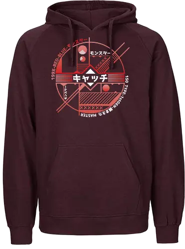 Anime Catch Ball - pocket, monster, catch, ball - Fairtrade Hoodie
